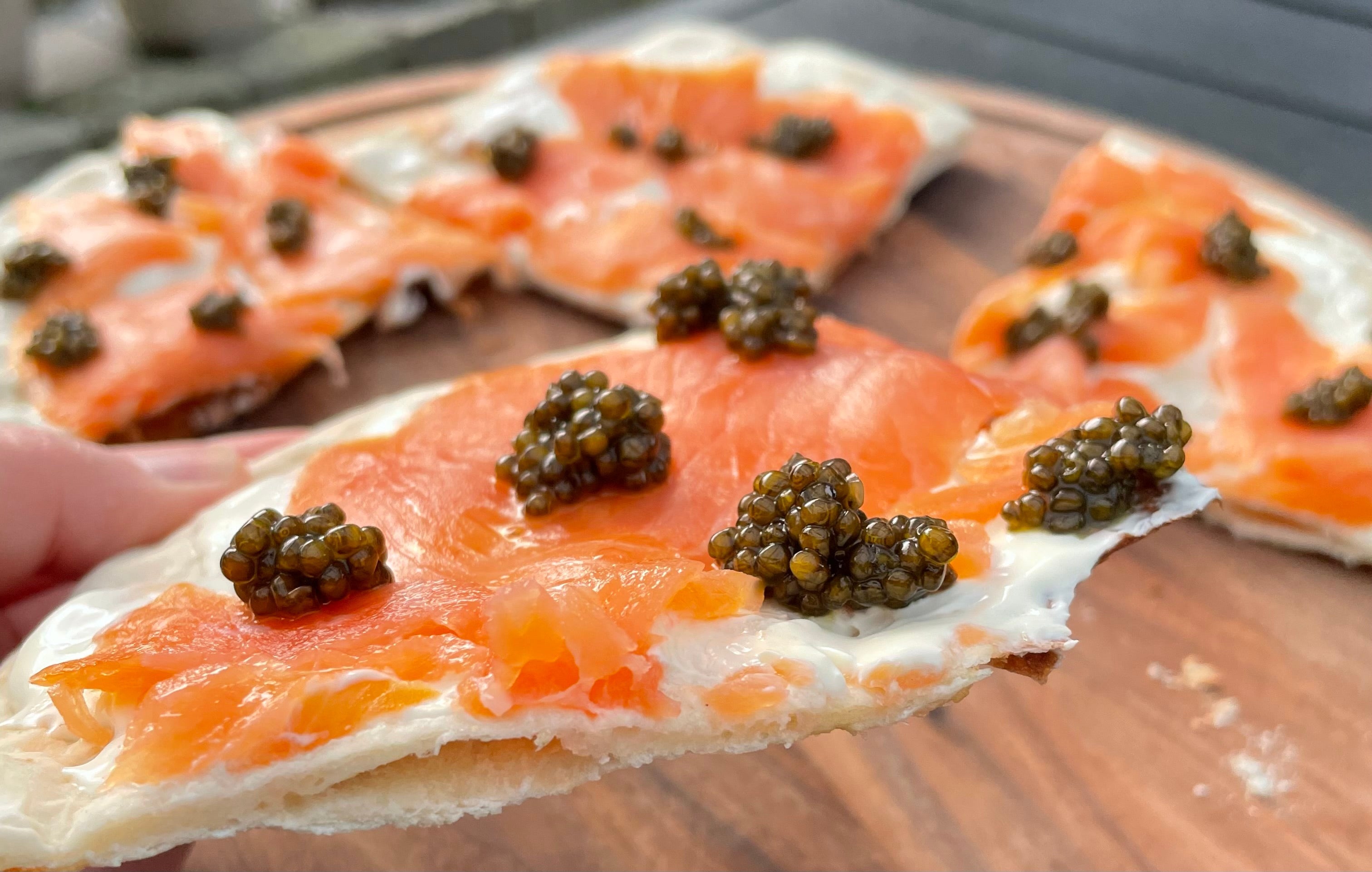 Luksus Pizza med Ossetra Prestige Caviar