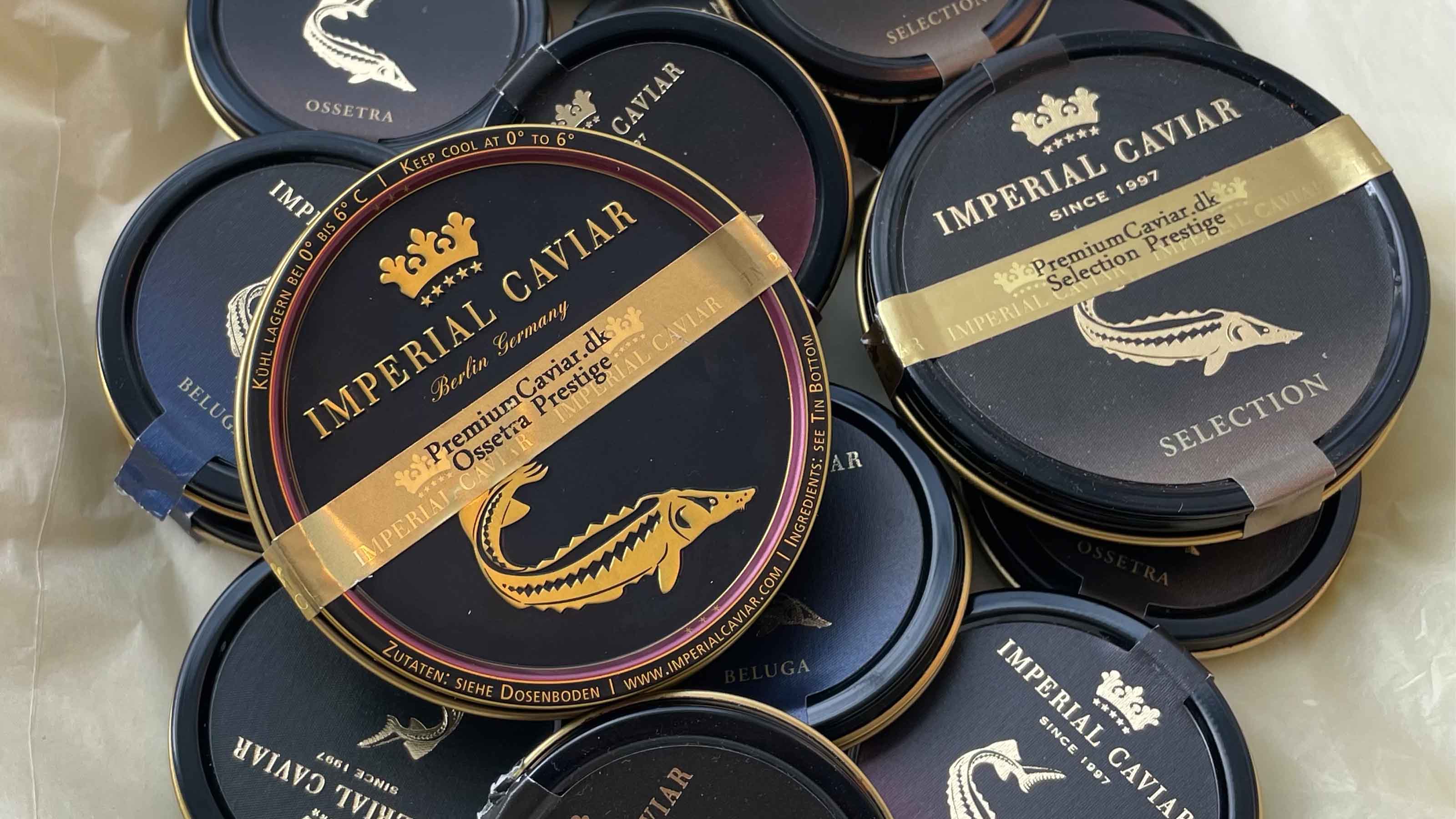Caviar i store dåser