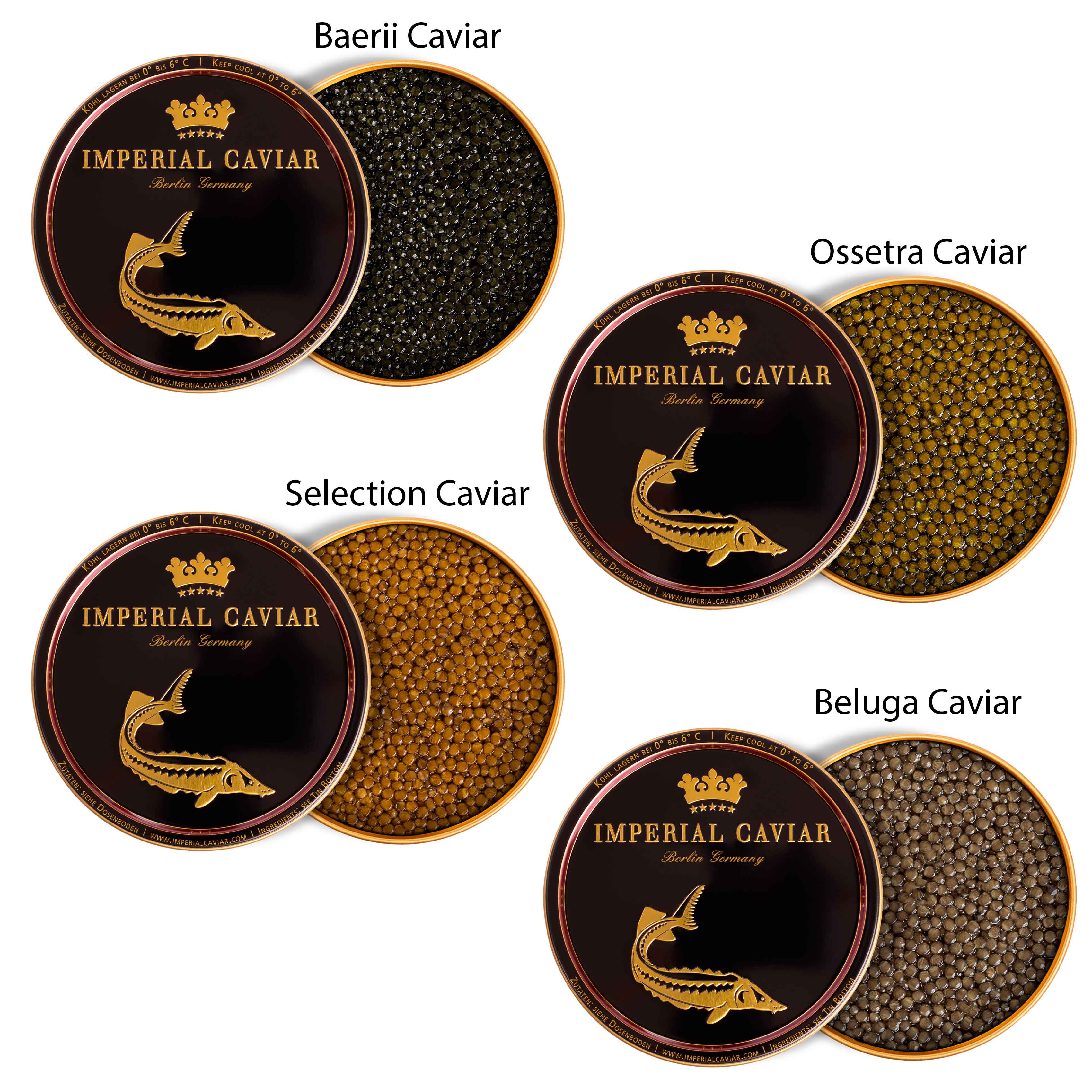 Prøvepakken: Smag alle fire Caviar varianter
