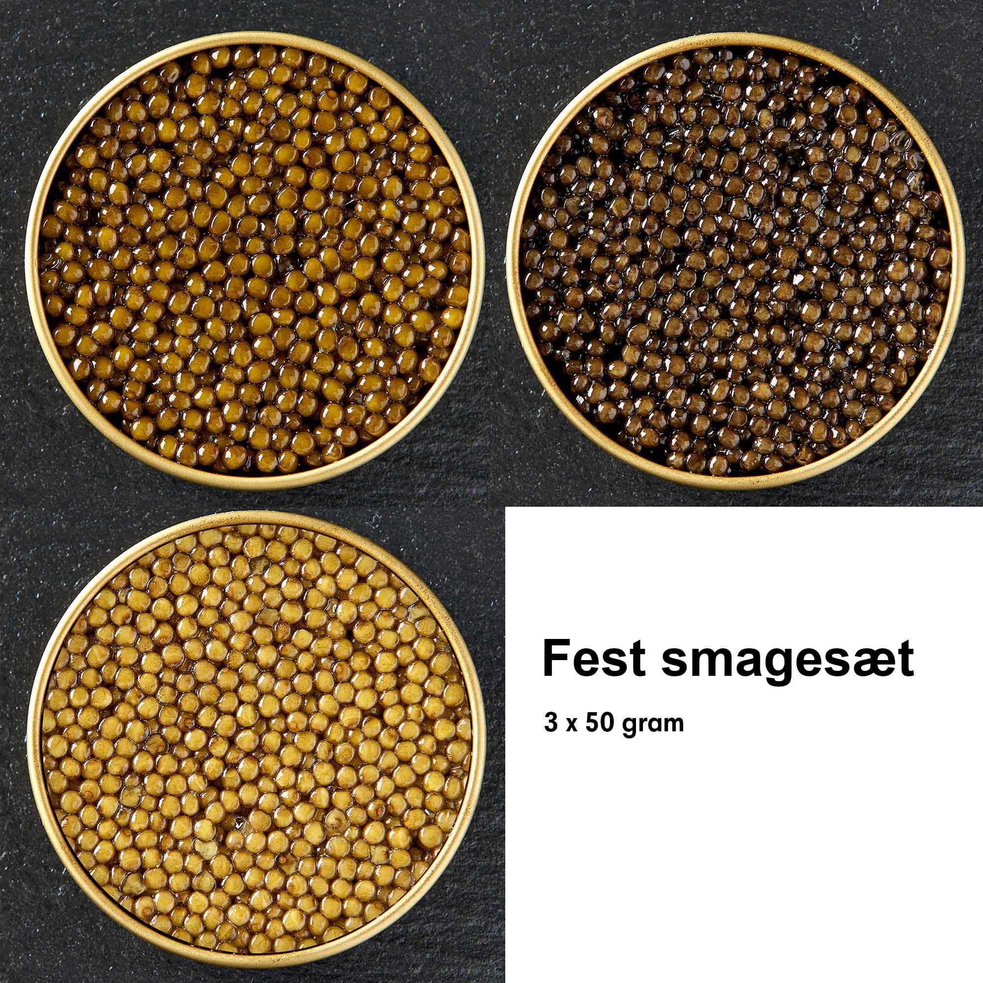 Fest smagesættet: Tre varianter a hver 50 gram
