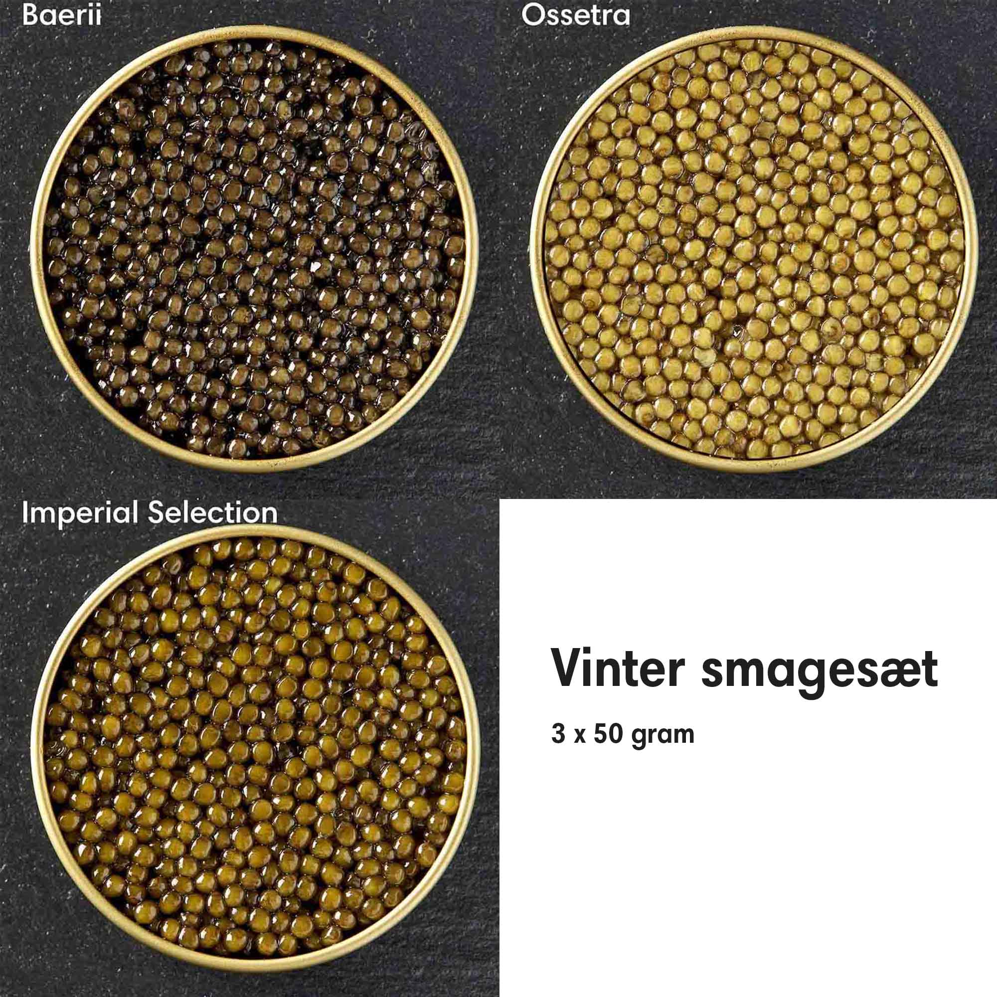 Vinter smagesættet: Tre varianter a hver 50 gram